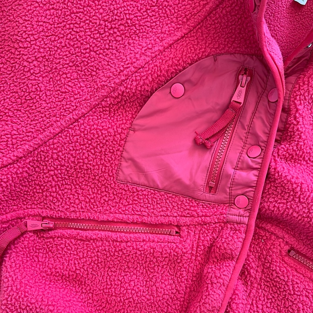 FP Movement by Free People Hit the Sloped Red Fleece Jacket - Picture 4 of 7